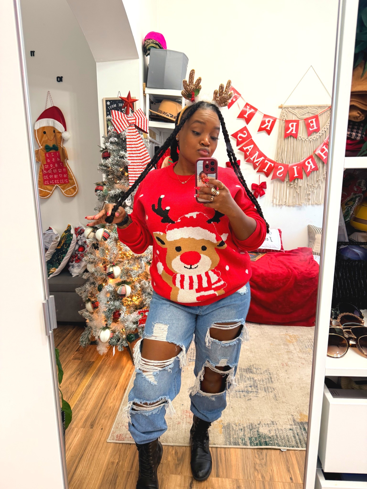 Let’s get cute and go Christmas shopping 🎄✨
Cozy Christmas sweater, ripped denim, and of course combat boots — comfy, festive, and ready to knock out that gift list in style.
I linked this whole holiday shopping look on LTK so you can recreate the vibe effortlessly!

#christmasshopping #holidayoutfit #cozychristmas #christmassweater #rippeddenim #combatboots #winterstyle #festivefashion #holidaylooks #LTKholiday #LTKfashion #LTKfinds #LTKsale #shoppingfavorites #onlineshopping #styleinspo #ShoppingWithPriiincesss #Atlantamom #Atlantabloggers #Atlantablogger #AtlantaCreator #Atlantacontentcreators #Atlantacontentcreator

#LTKootd #LTKHoliday #LTKSaleAlert