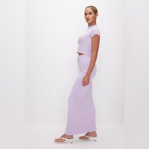 GOOD AMERICAN ribbed terry tee in Lavender Size Large | Poshmark