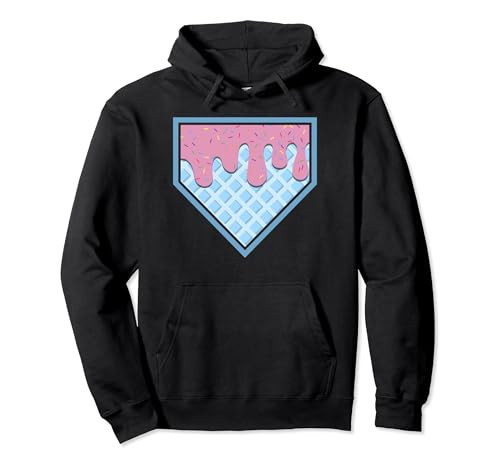 Baseball Home Plate Ice Cream Drip with Sprinkles for Boys Pullover Hoodie | Amazon (US)