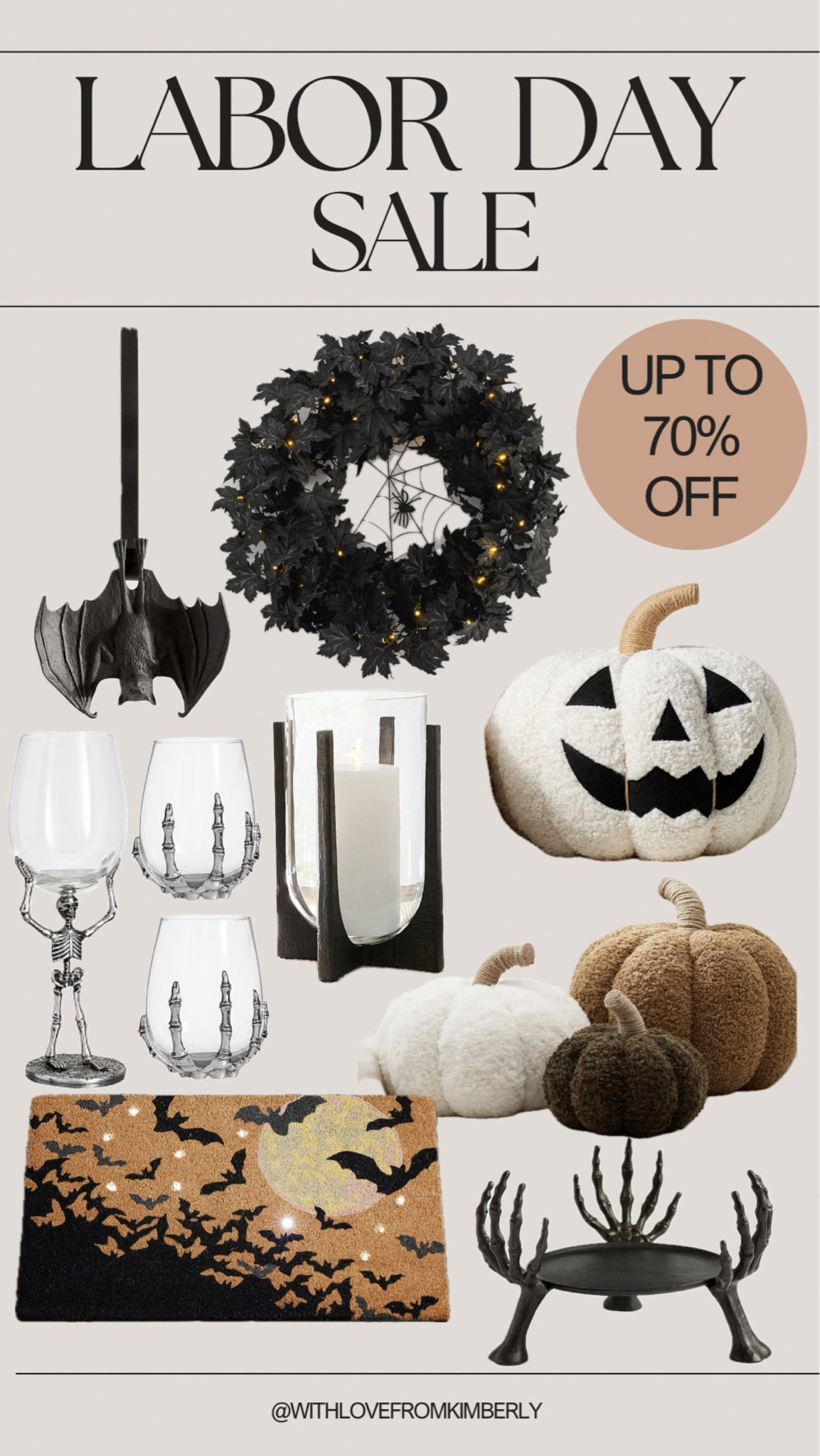 Halloween Labor Day Sale / Halloween Home Decor / Halloween finds / Halloween wreath / pumpkin pillows / skelly glassware / light up Halloween mat

#LTKFallSale #LTKSaleAlert #LTKHome