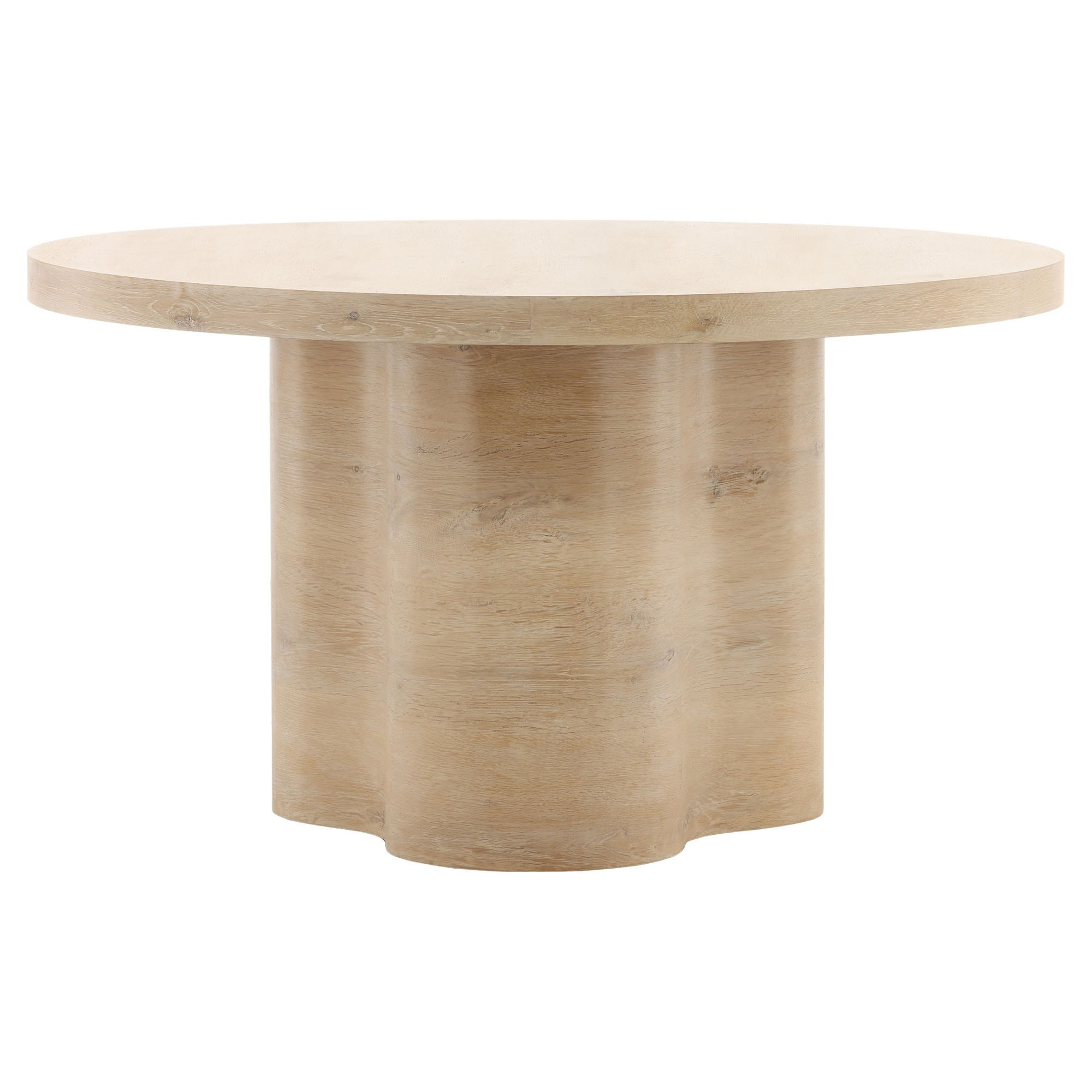 Annie Modern Classic Natural Oak Round Dining Table - 54 | Kathy Kuo Home