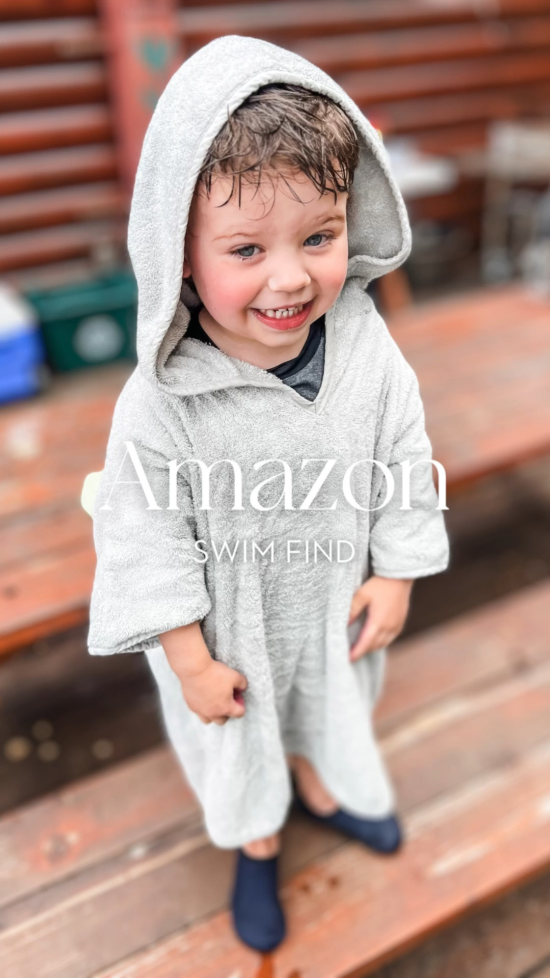 One of our favorite Amazon swim finds yet, this hooded poncho towel comes in multiple colors and is a life saver with a busy toddler! Kept Mac warm and dry while playing after swimming in the lake.

#LTKkids #LTKunder50 #LTKswim