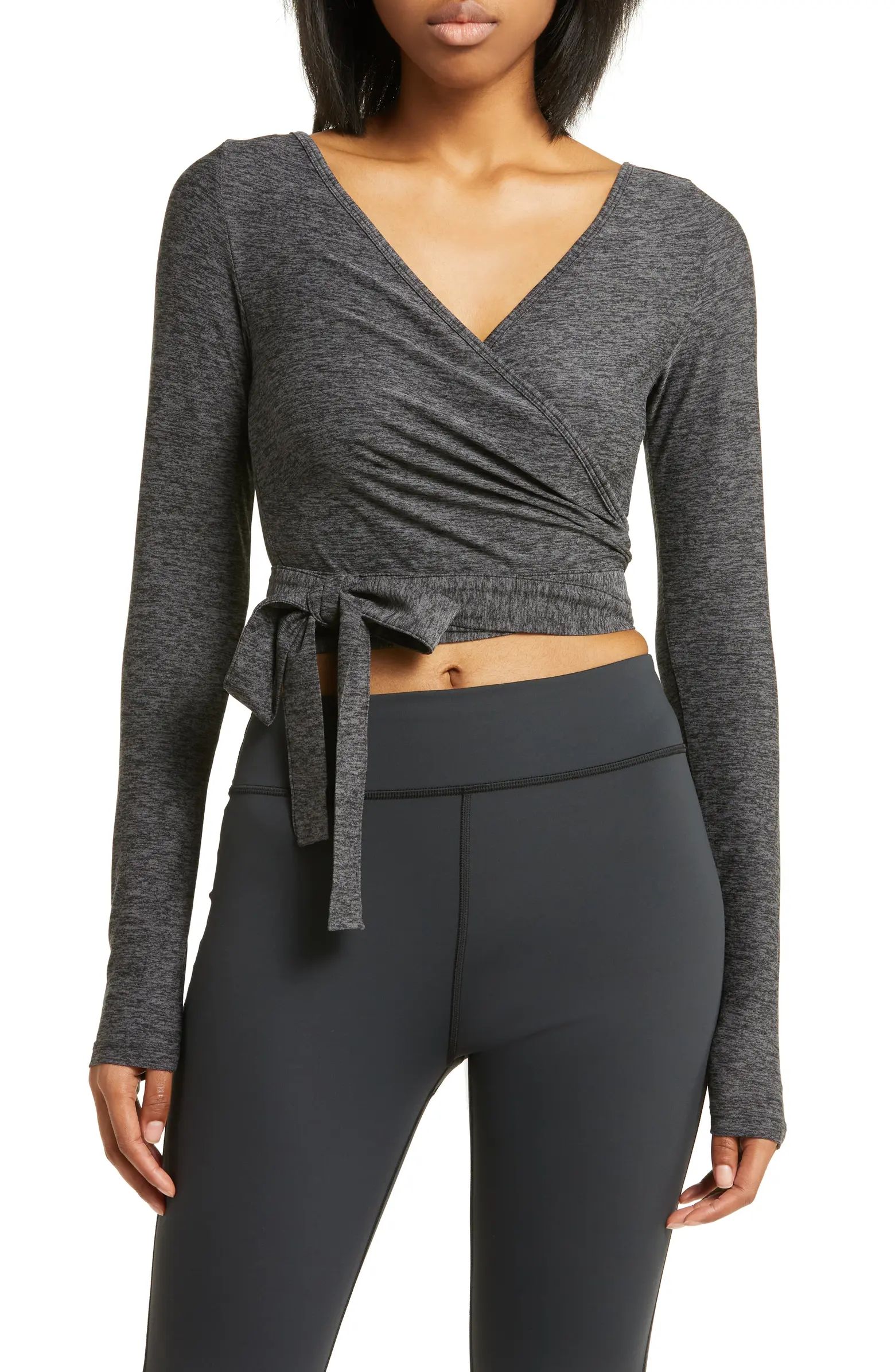 CloudKnit Long Sleeve Wrap Top | Nordstrom