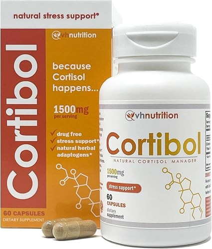 VH Nutrition CORTIBOL | Cortisol Manager* Supplement | Maximum Strength Adrenal Support* for Men ... | Amazon (US)