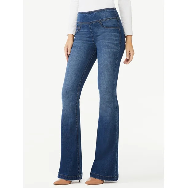 Sofia Jeans by Sofia Vergara Women's Melisa Super High Rise Flare Pull On Jeans - Walmart.com | Walmart (US)