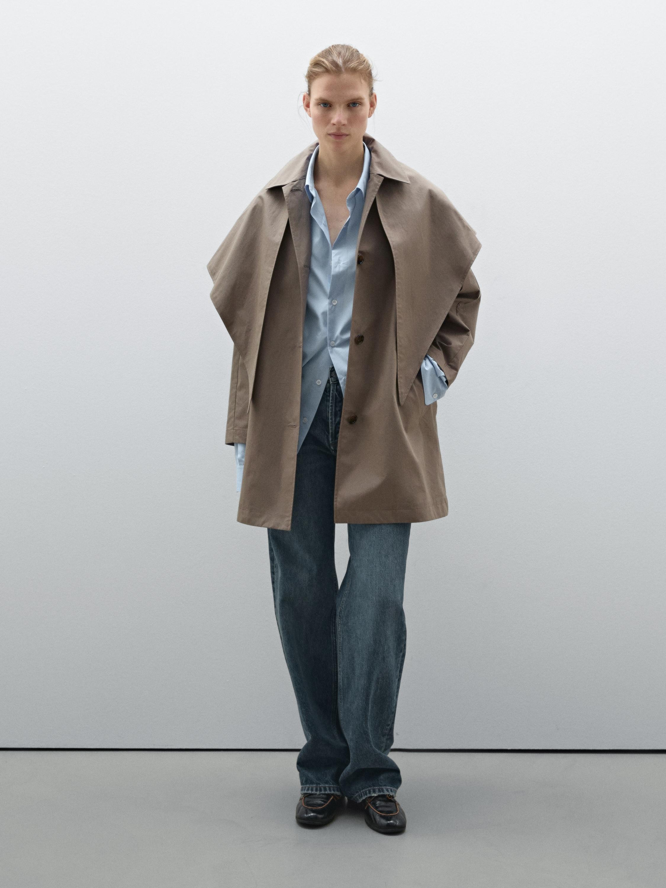 Trench coat with detachable scarf detail | Massimo Dutti US
