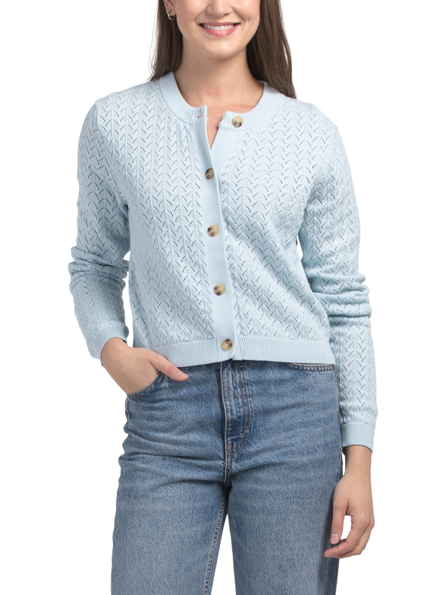 Cotton And Cashmere Blend Cropped Cardigan | TJ Maxx