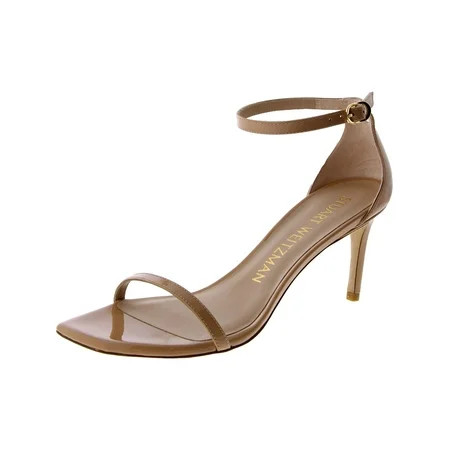 Stuart Weitzman Womens Nudistcurve 75 Leather Ankle Strap Heels | Walmart (US)