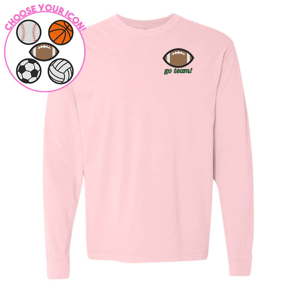 Make It Yours™ Sports Icon Comfort Colors Long Sleeve T-Shirt | United Monograms