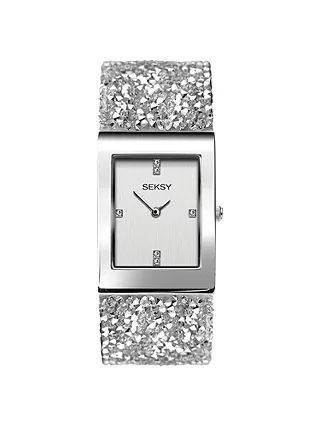 Sekonda Women's Seksy Swarovski Crystal and Crystal Rock Bracelet Strap Watch, White/Silver 2652.... | John Lewis UK