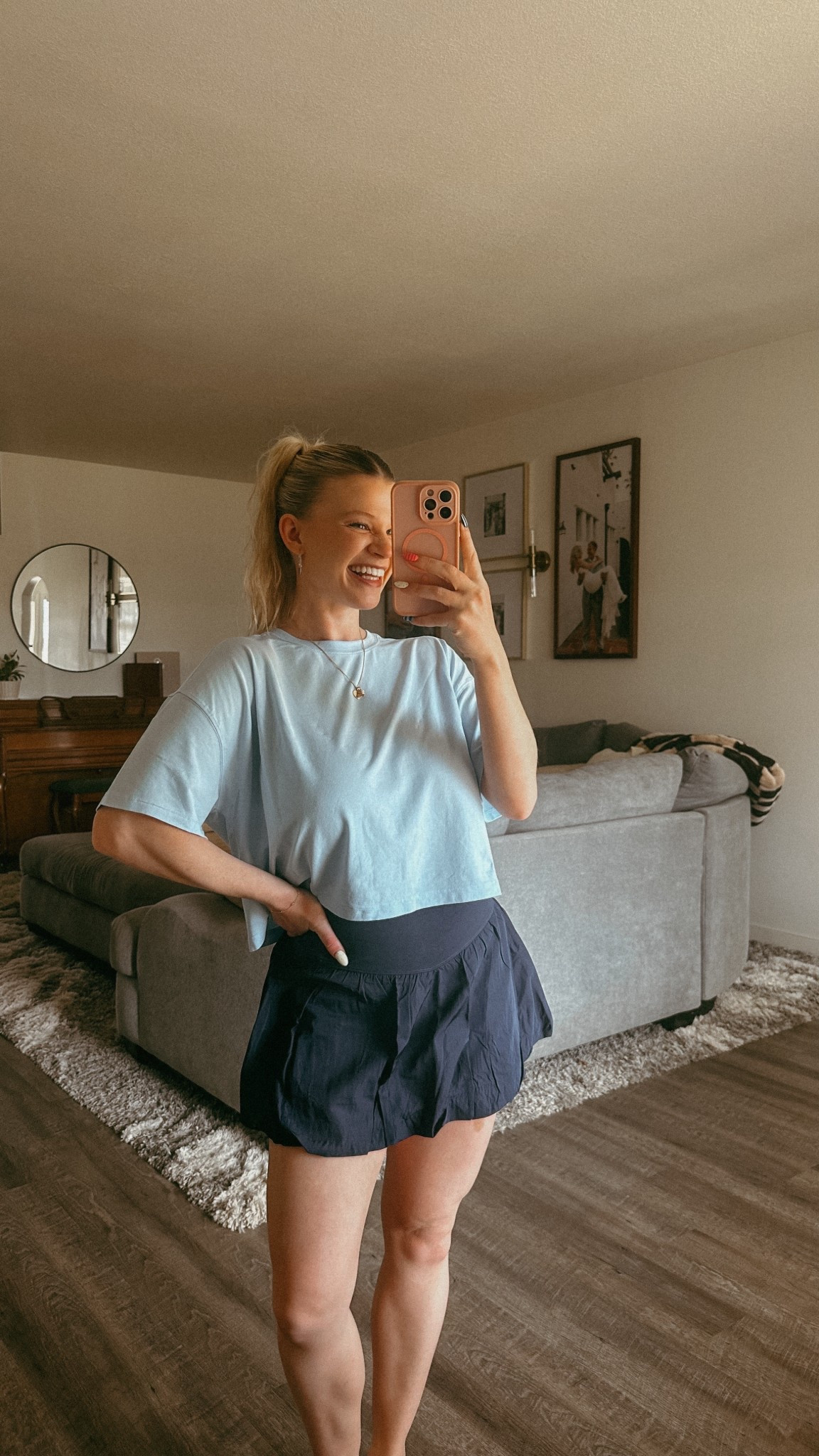 BLUE SKORT & TEE 💗 @Aerie 

#LTKgrwm #LTKSpringSale #LTKootd