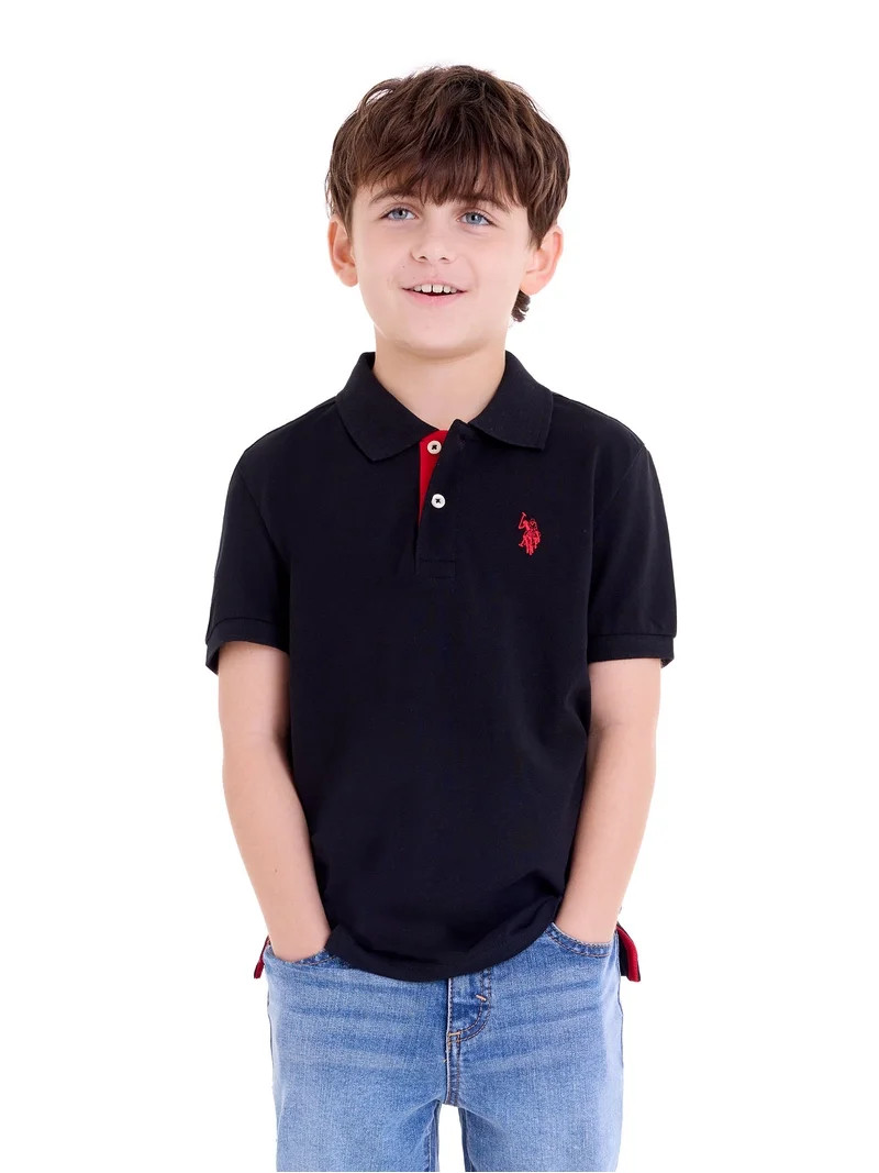 U.S. Polo Assn. Boys Short Sleeve Pique Polo Shirt, Sizes 4-18 | Walmart (US)
