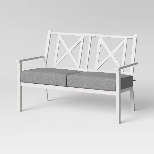 Hillsville Patio Loveseat - White - Threshold™ | Target