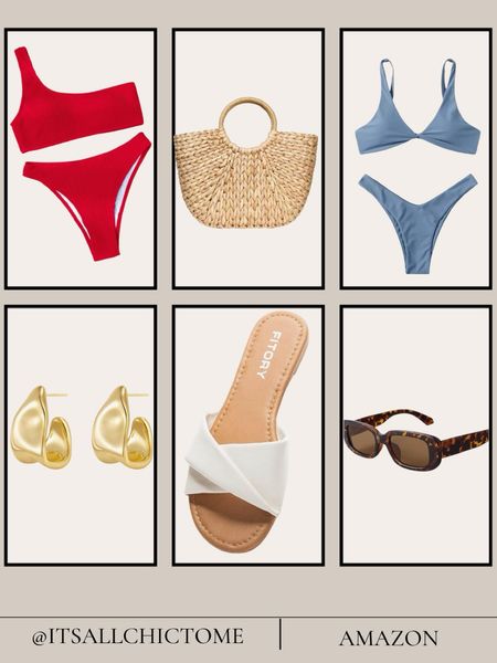 Weekly Amazon best sellers Memorial Day edition! Red, white and blue, bikinis, sandals, gold hoops and straw bag 

#LTKItBag #LTKFindsUnder50 #LTKSwim