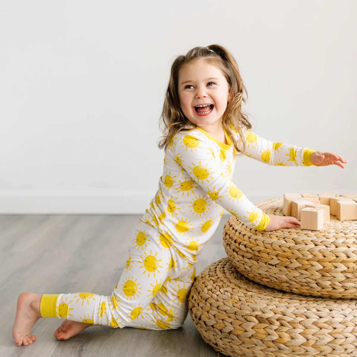 Sunshine Two-Piece Bamboo Viscose Pajama Set | Little Sleepies