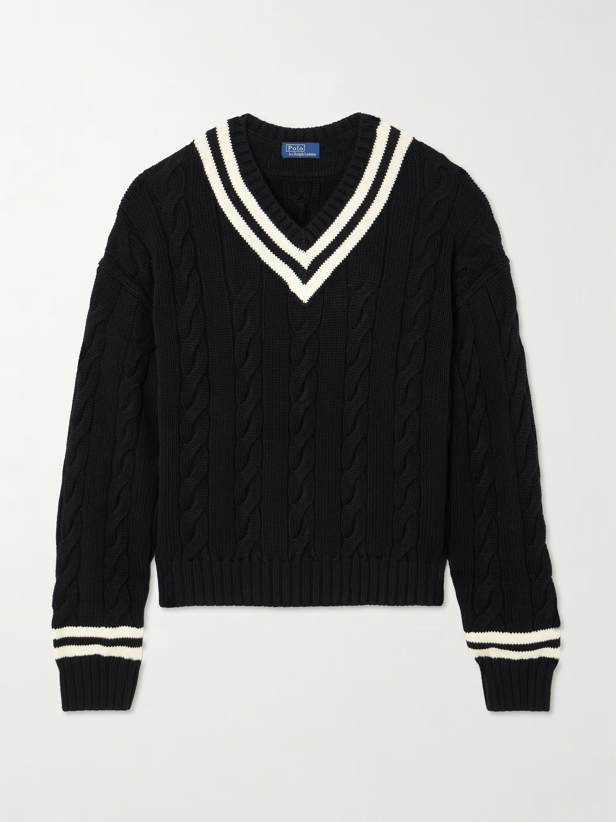Cropped cable-knit cotton sweater | NET-A-PORTER (UK & EU)