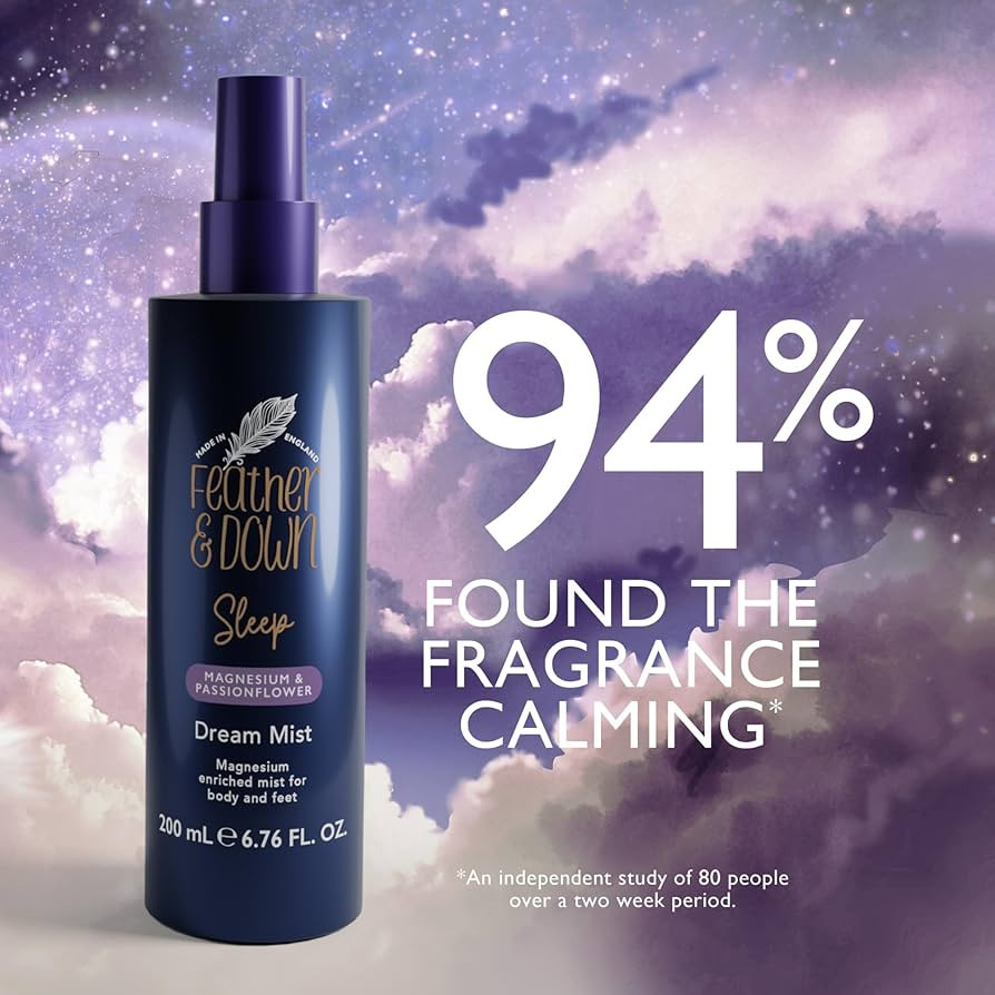 Feather & Down Magnesium and Passionflower Dream Mist (200ml) - Calming Sleep Aid, Soothing Body ... | Amazon (UK)
