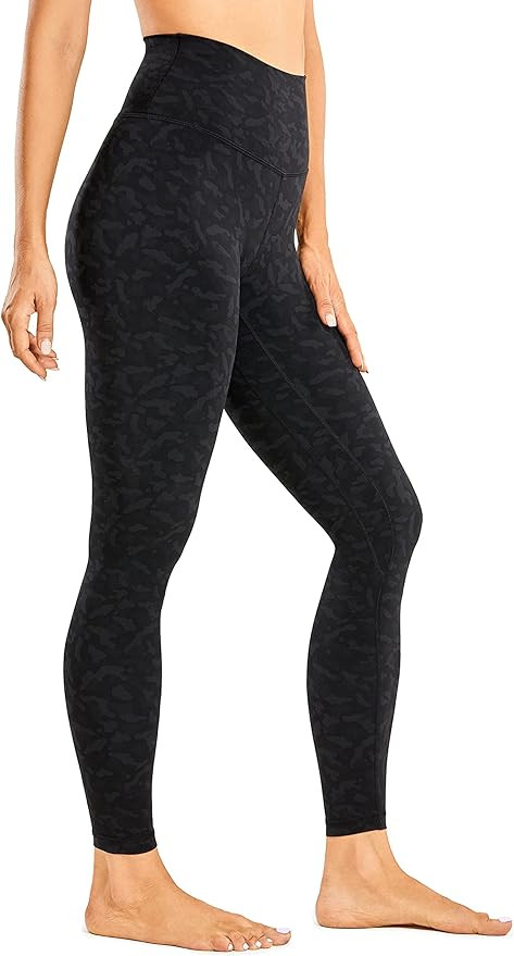 CRZ YOGA Women's Brushed Naked Feeling Yoga Leggings 25 Inches - High Waist Matte Soft Workout Ti... | Amazon (US)