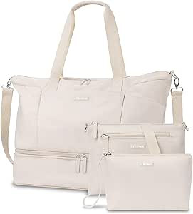 ETRONIK Expandable Weekender Bag for Women, Travel Duffel Bag with Shoe Compartment, Gym Bag with... | Amazon (US)