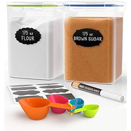 Extra Large Tall Food Storage Containers 7 qt/ 220oz/ 6.5L, For Flour, Sugar, Rice - Airtight Kitche | Amazon (US)
