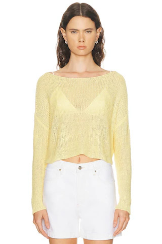 Linen Open Knit Bateau Sweater | FWRD 