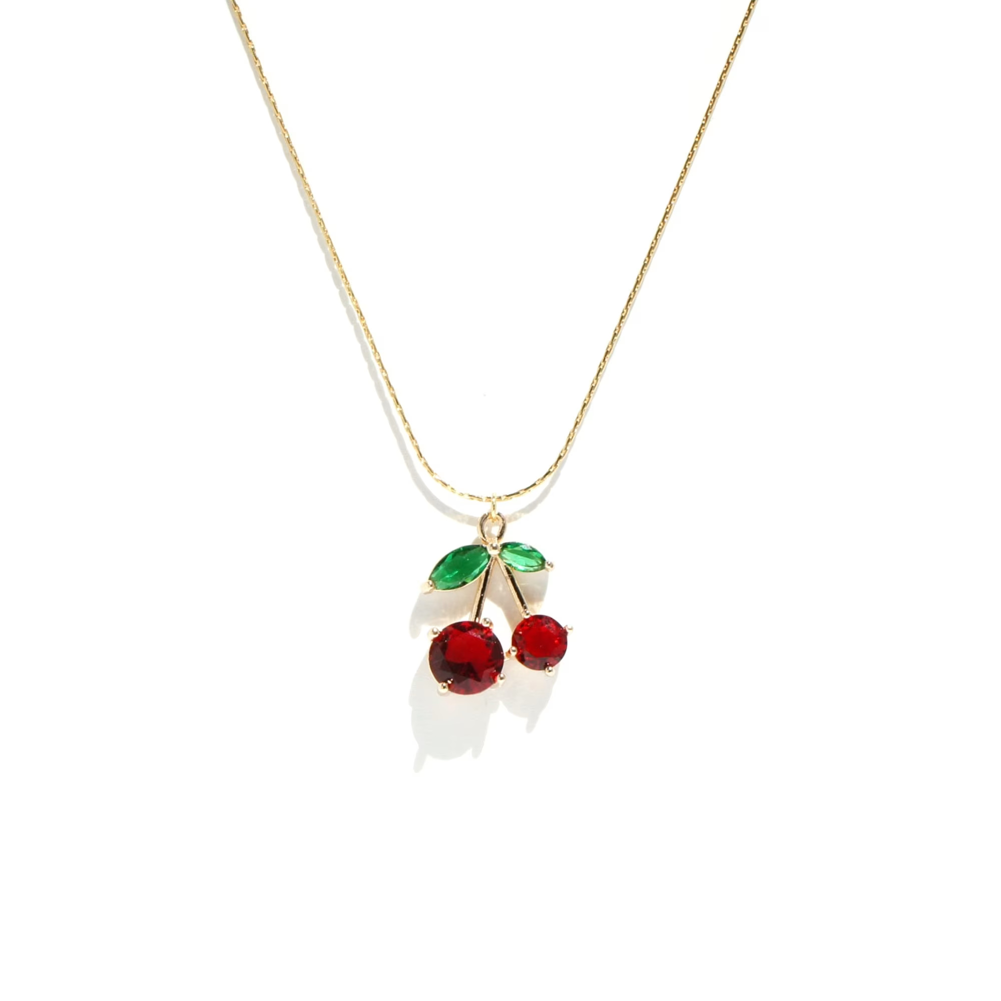 Cherry Pie Crystal Cherry Pendant Necklace | Wolf & Badger