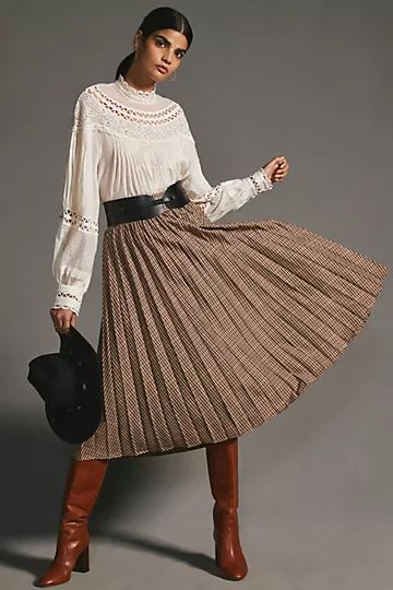 Scotch & Soda Pleated Plaid Skirt | Anthropologie (US)