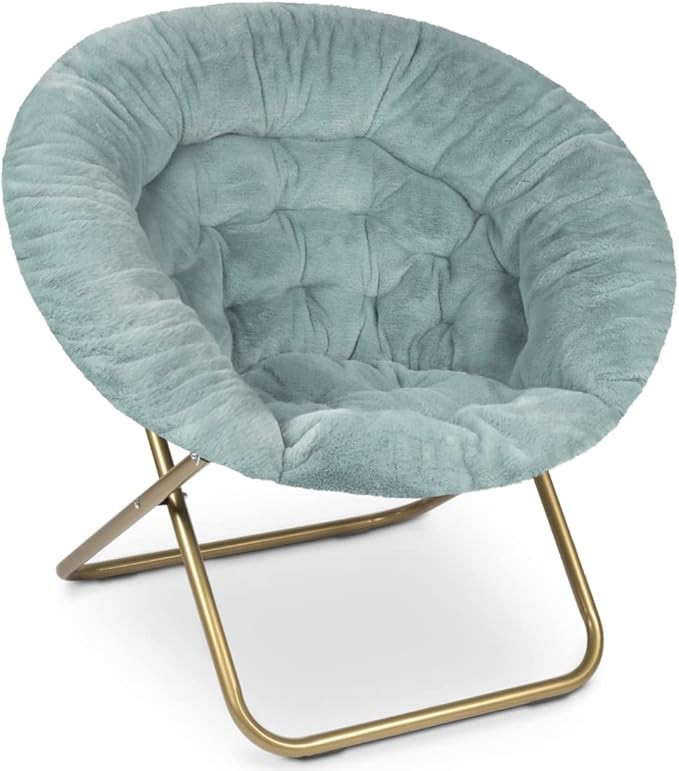 Milliard Cozy Chair/Faux Fur Saucer Chair for Bedroom/X-Large (Blue) | Amazon (US)