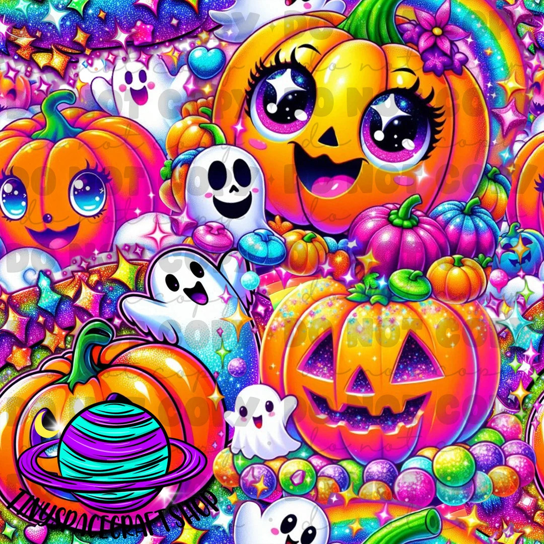 Colorful Pumpkins Halloween SEAMLESS Png - Etsy | Etsy (US)