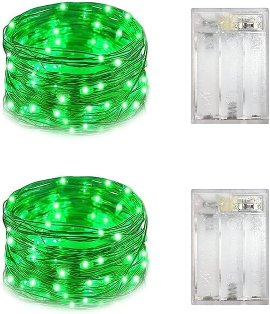 2 Pack Battery Operated Mini Led Fairy Light with Timer 6 Hours on/18 Hours Off for Christmas Dec... | Amazon (US)