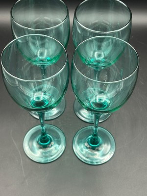 Vintage Luminarc France Aqua Stemmed Wine Glasses (set of 4)  | eBay | eBay US