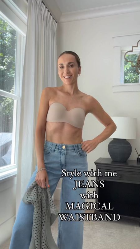 Jeans with magical waistband - flattens tummy, holds belly in and eliminates muffin top
