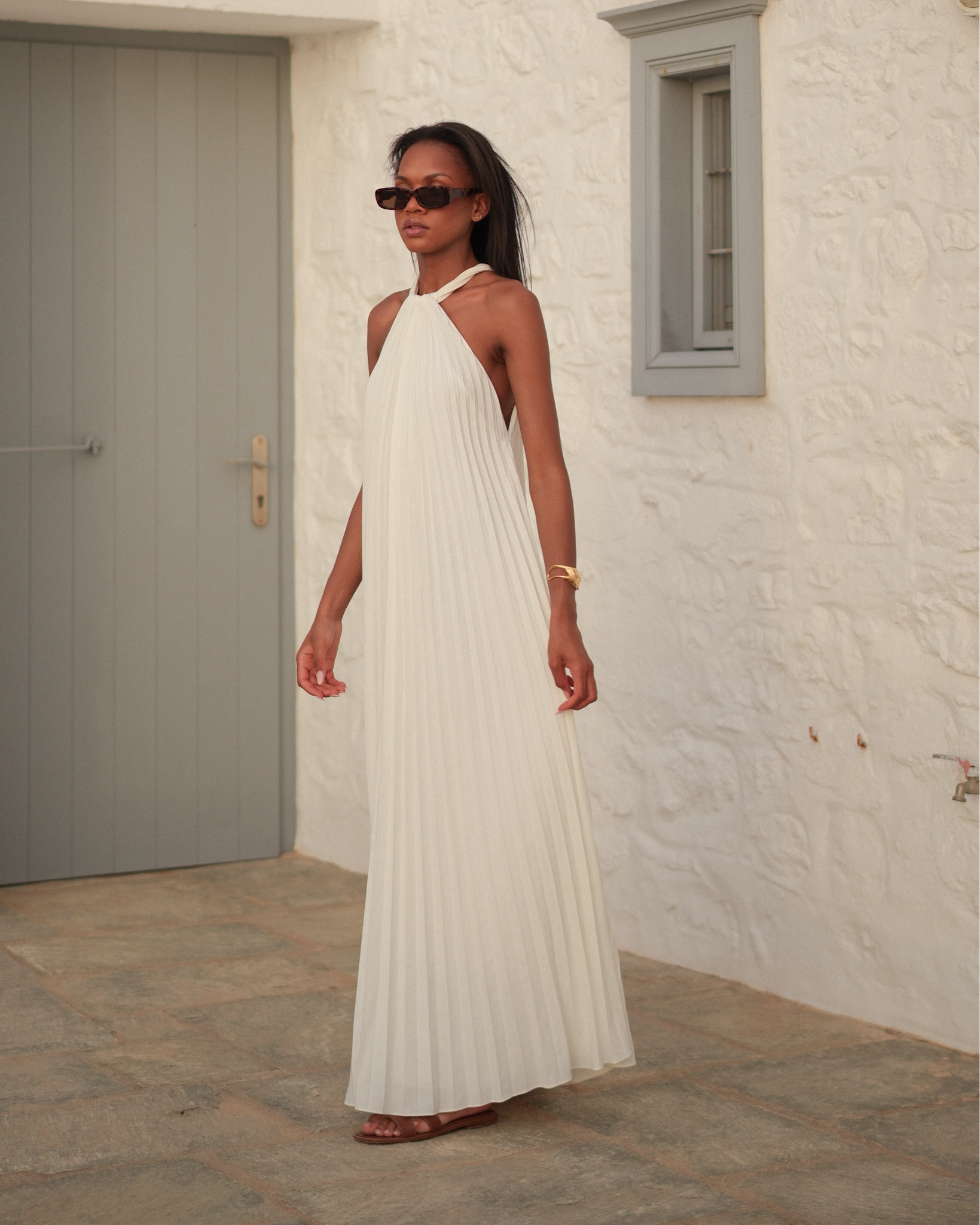 Massimo Dutti pleated dress, white maxi dress, holiday style, holiday outfit, neutral style, sundress, summer outfit 

#LTKstyletip #LTKsummer #LTKuk