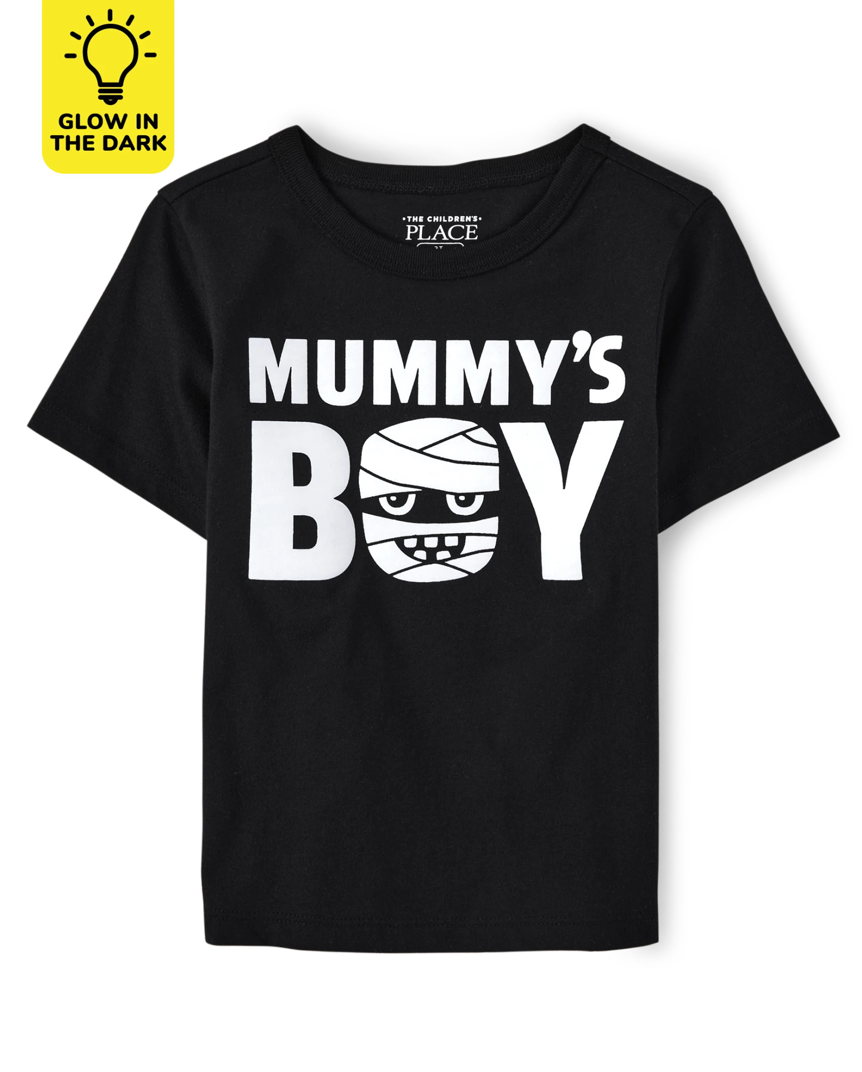Baby And Toddler Boys Glow Mummy's Boy Graphic Tee - black | The Children's Place