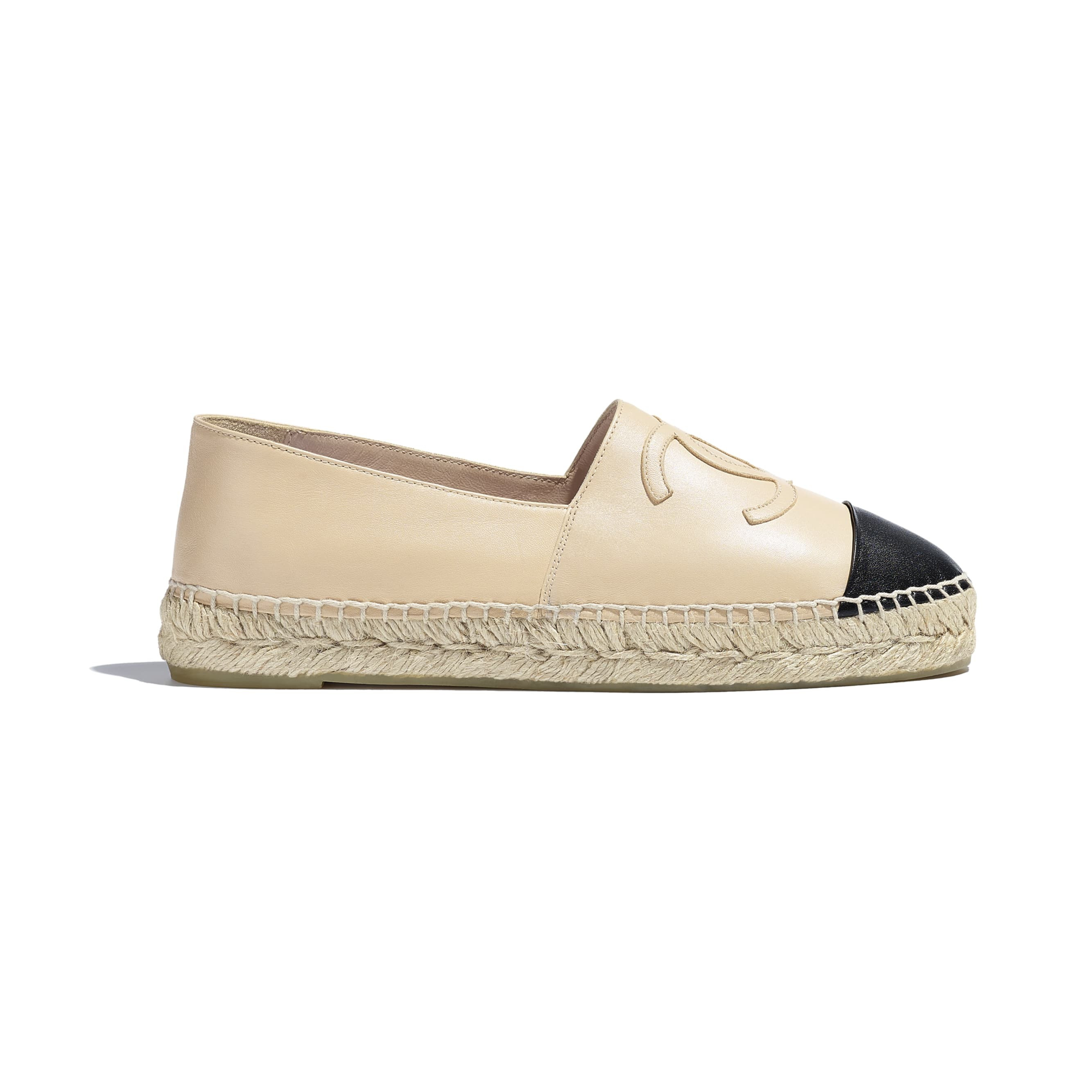 Lambskin Beige   Black Espadrilles | CHANEL | Chanel, Inc. (US)