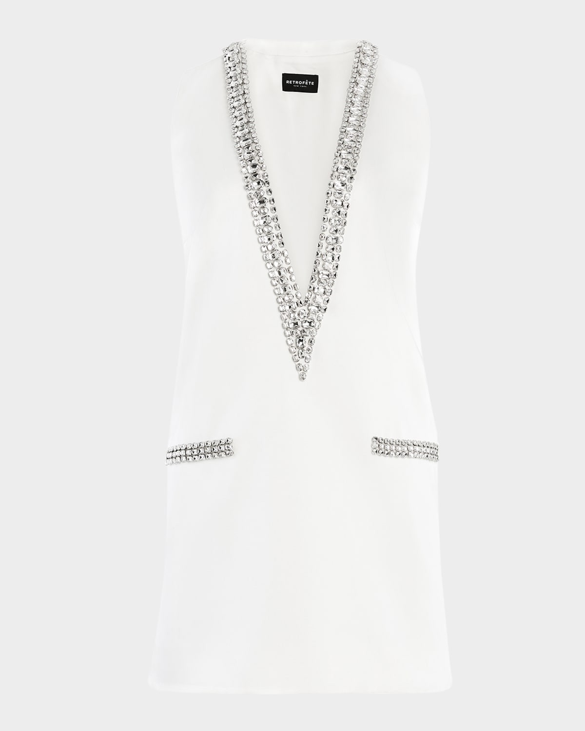 Nancie Crystal Plunging Mini Dress | Neiman Marcus