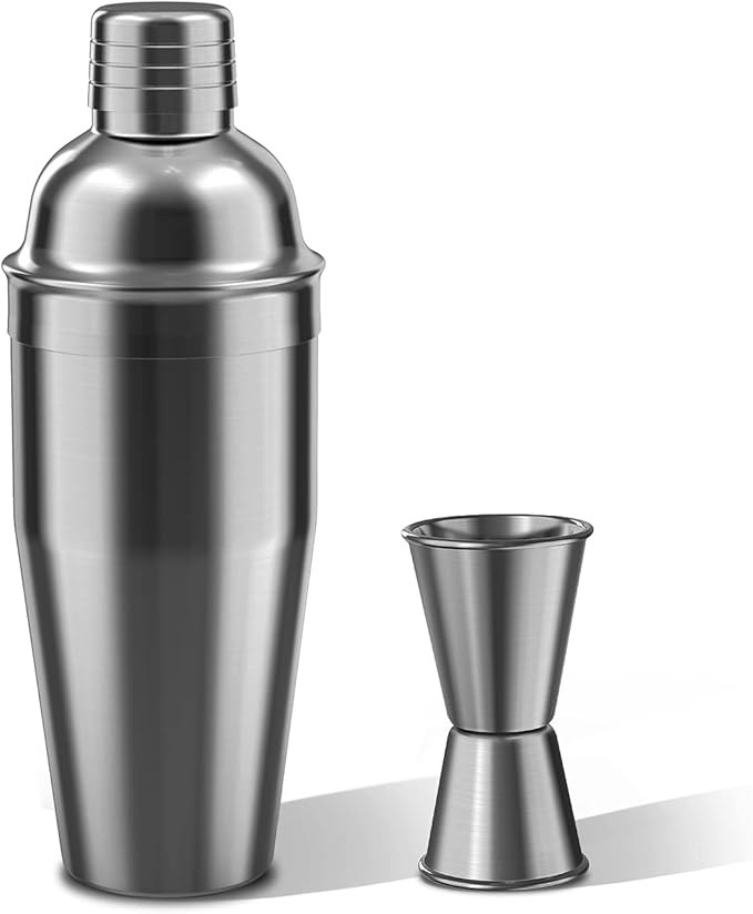 Cocktail Shaker with Double Measuring Jigger,18/8 Stainless Steel 24oz Martini Shaker Set,Drink S... | Amazon (US)