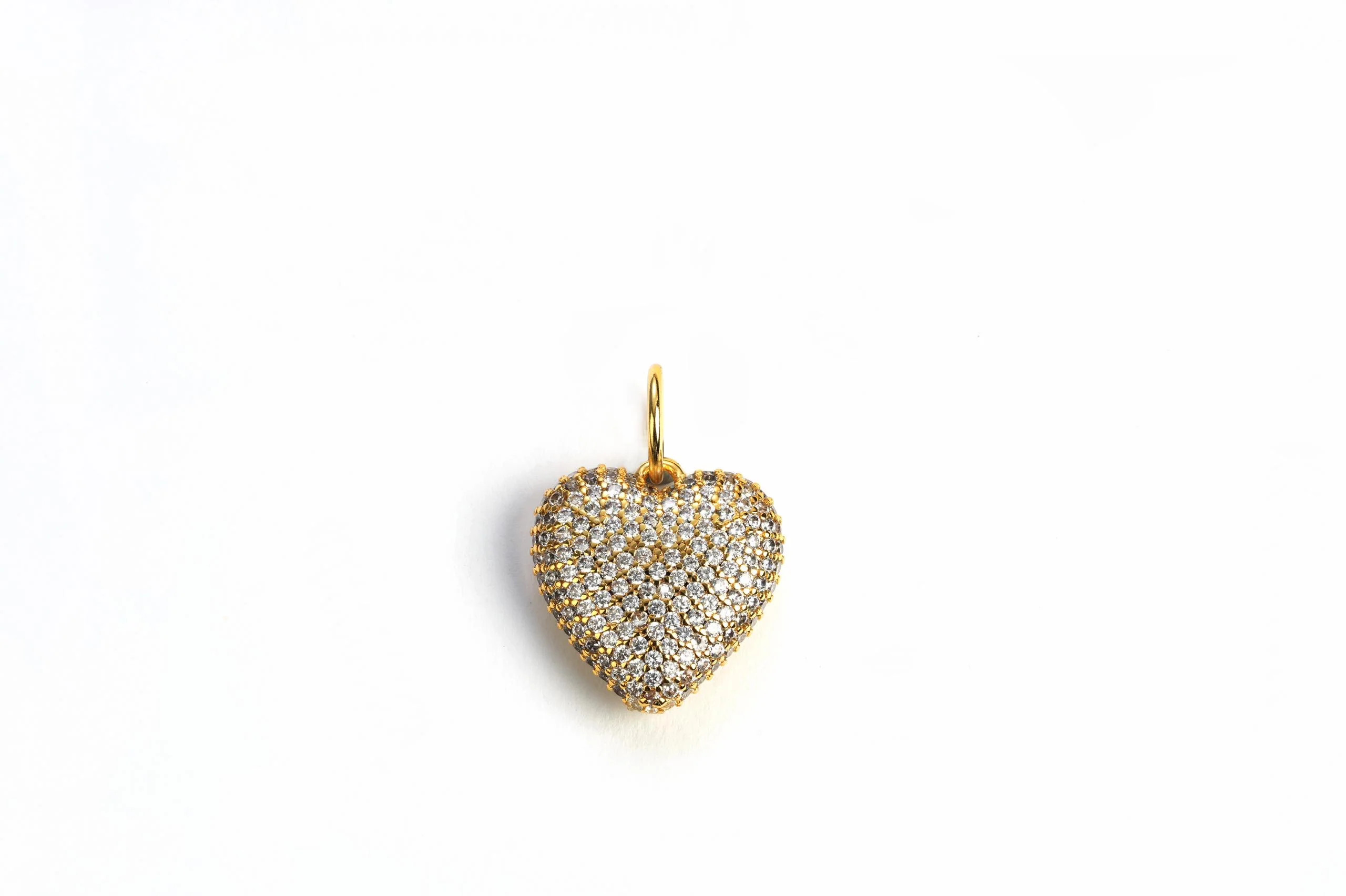 Pave Puffy Heart Pendant | Lauren Amble Designs