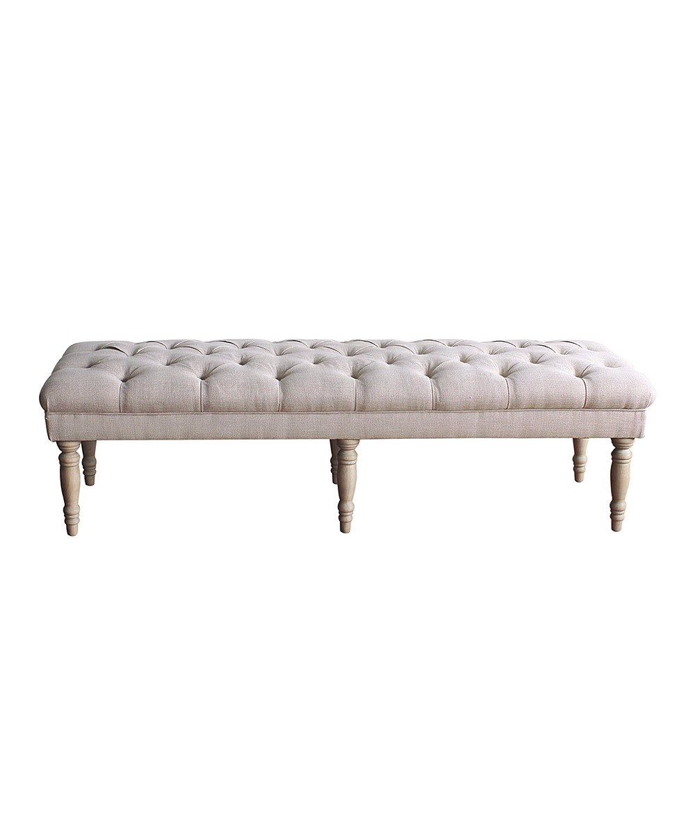 Natural Tufted Bench | zulily