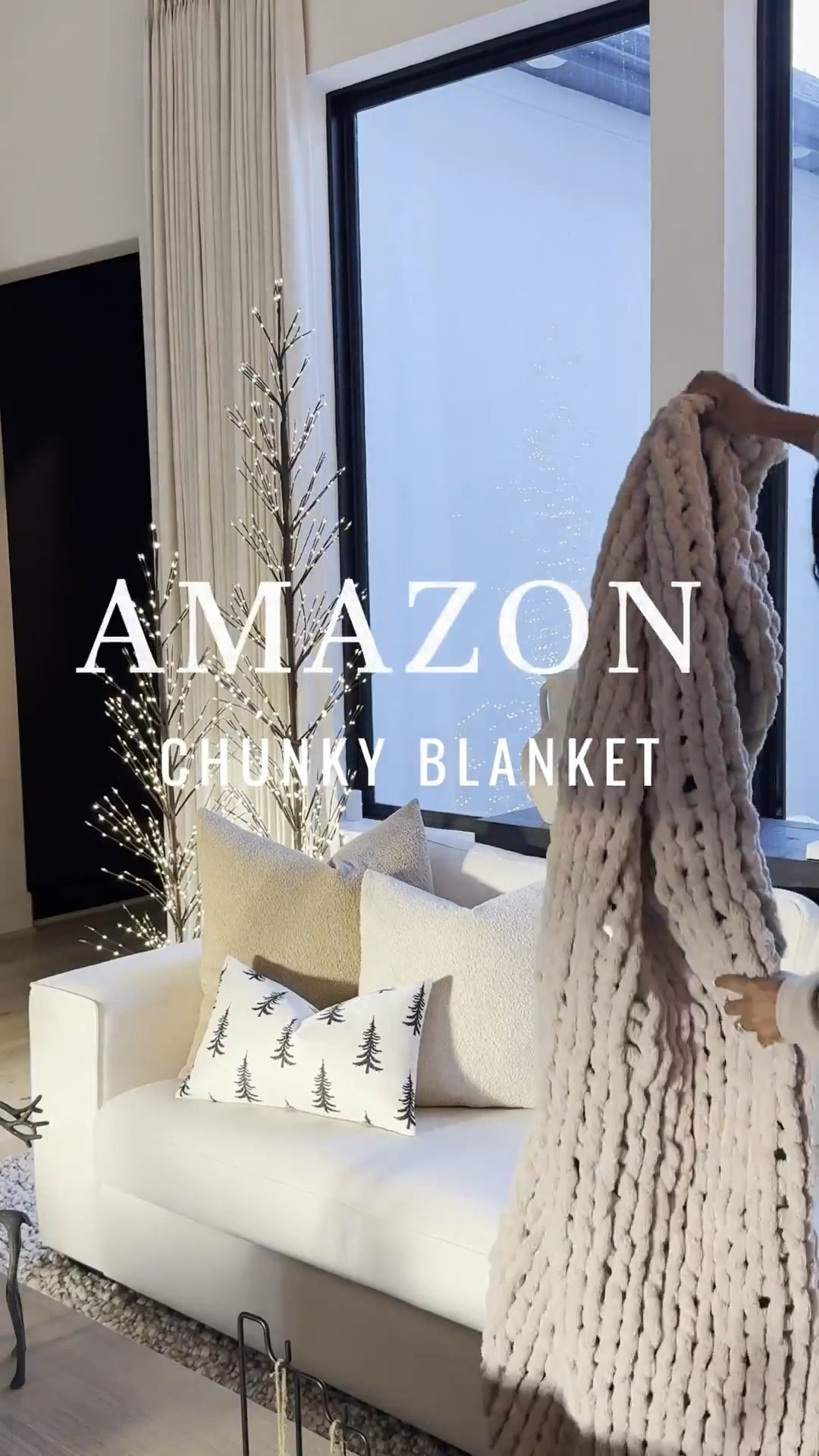 30 colors AND 6 sizes‼️ 🫢 can you believe! From 40x40In to 80x90In - large enough for your bed! 🎉 

Adding a chunky blanket to your space is a simple way to create a cozy atmosphere during the Holiday season. Color in video is Taupe in 40x60In which is a great size for a sofa! 

Pillows & Inserts: 

Largest is in the Color Camel 24x24 Inch with a 26x26 Inch down insert… 24 Colors to choose from! 🤎

Medium sized is in the Color Beige Comes in 24 colors! - 20x20 Inch with a 22x22 Inch down insert

Lumbar is in the Color black with a - 20x12 Inch with a 22x12 Inch down insert 🫶🏽😊

#LTKHoliday #LTKHome #LTKStyleTip