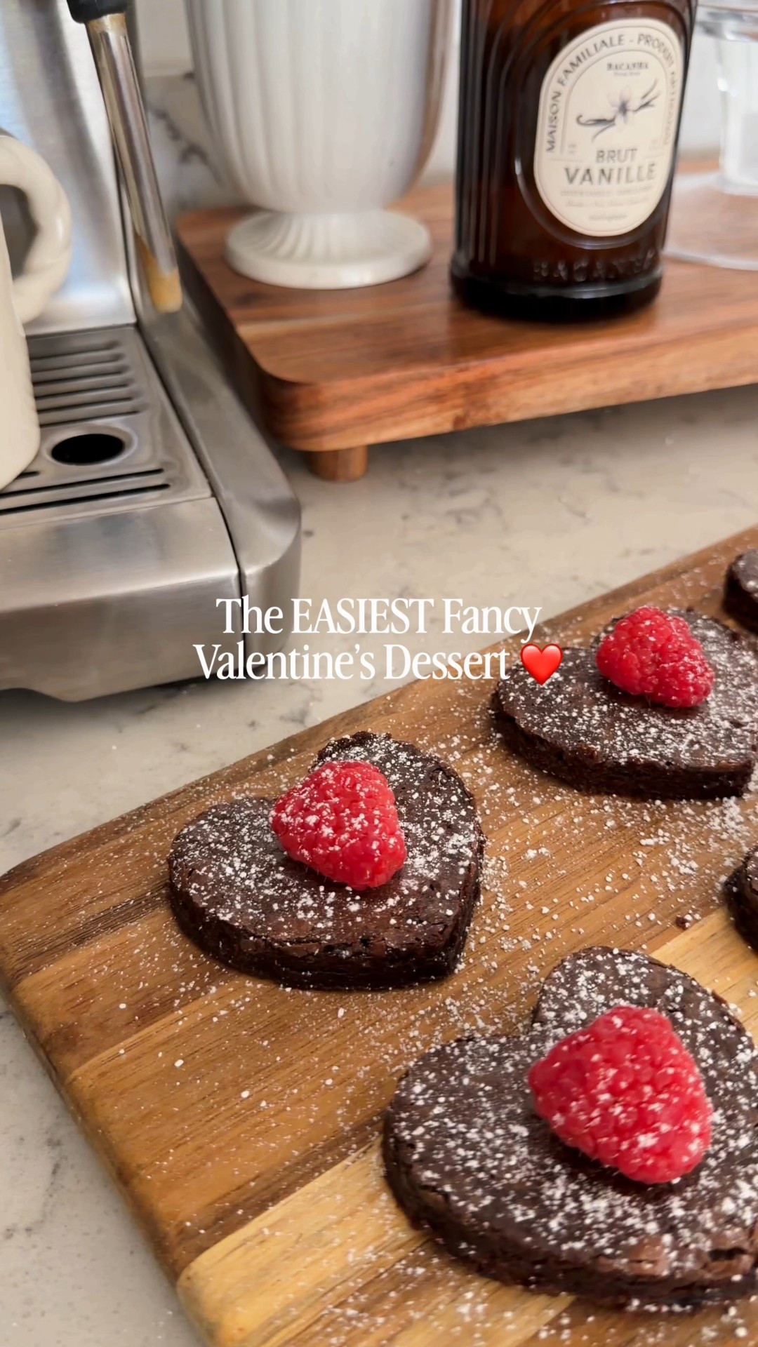 Valentine brownies 💌 so simple just a box of brownies raspberries and powdered sugar. 

#LTKValentine #LTKfoodie