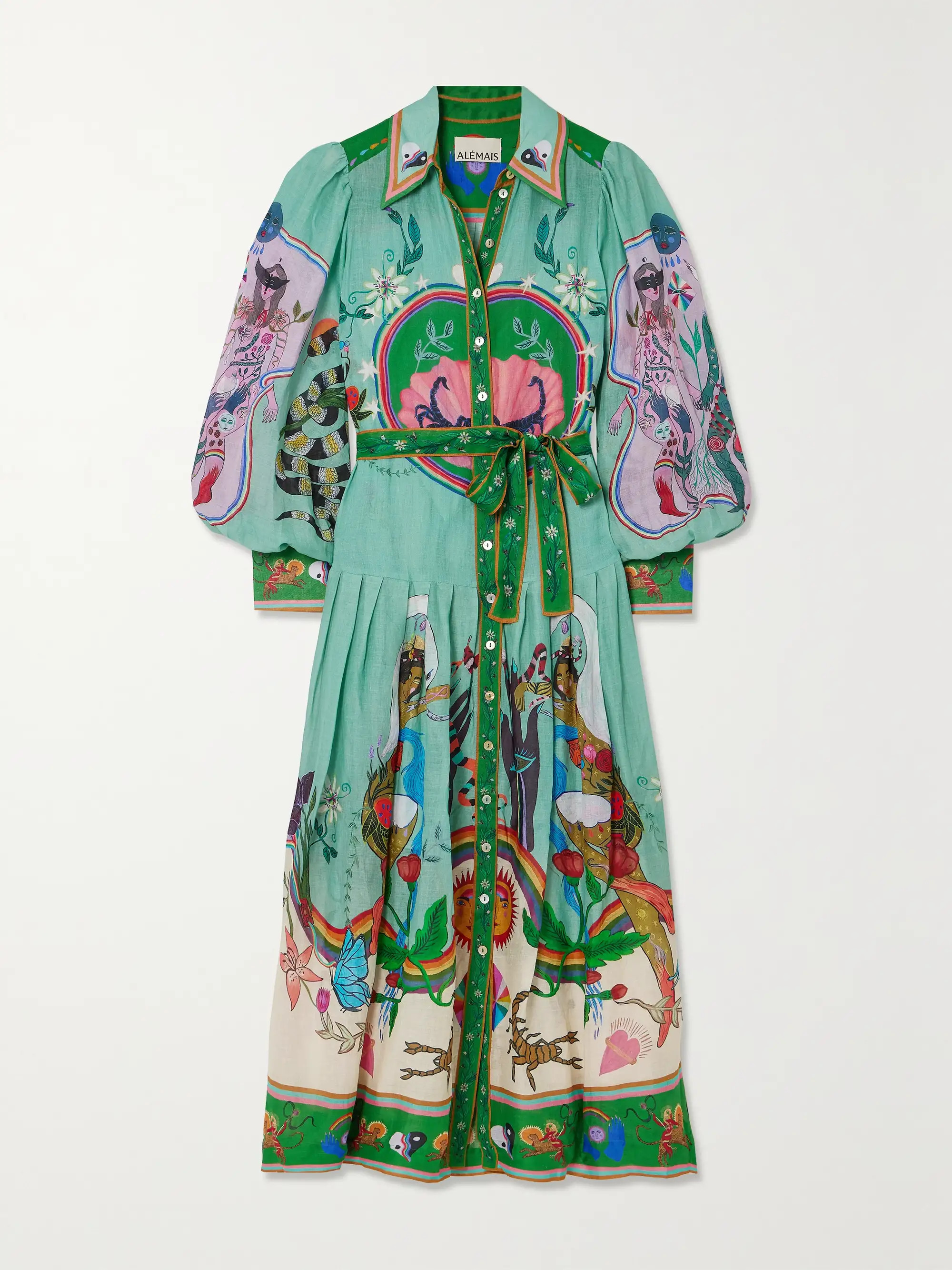 + Meagan Boyd Evergreen belted printed ramie maxi shirt dress | NET-A-PORTER (UK & EU)