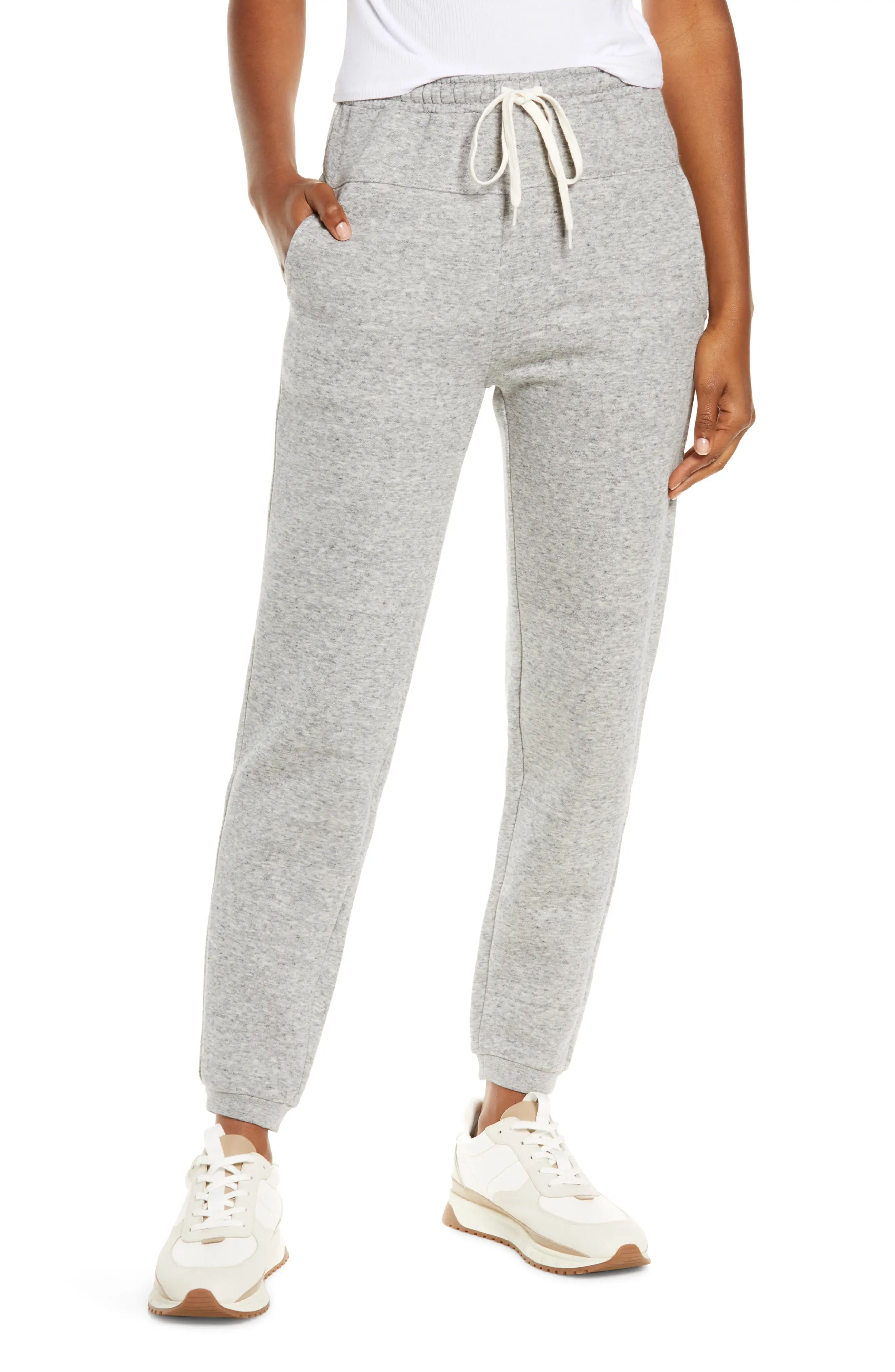 Madewell MWL Betterterry Jogger Sweatpants in Heather Pepper at Nordstrom, Size Small | Nordstrom