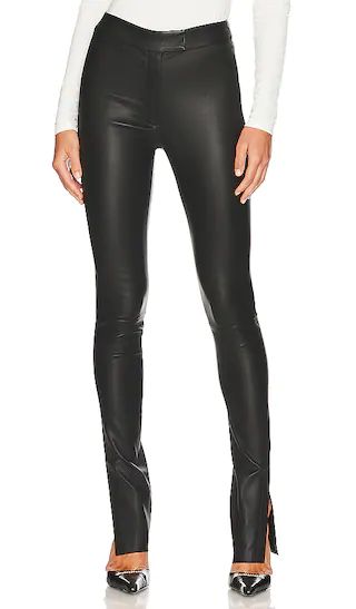Dawn Leather Pant in Black | Revolve Clothing (Global)