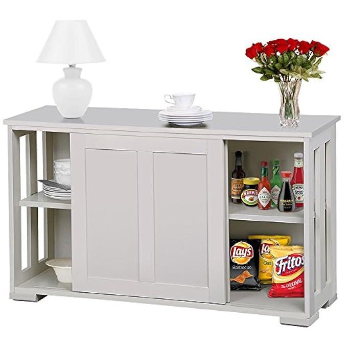 go2buy Antique White Stackable Sideboard Buffet Storage Cabinet with Sliding Door Kitchen Dining Roo | Amazon (US)