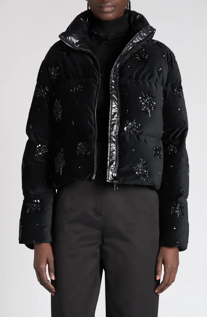 Moncler Nelles Embellished Down Jacket | Nordstrom | Nordstrom