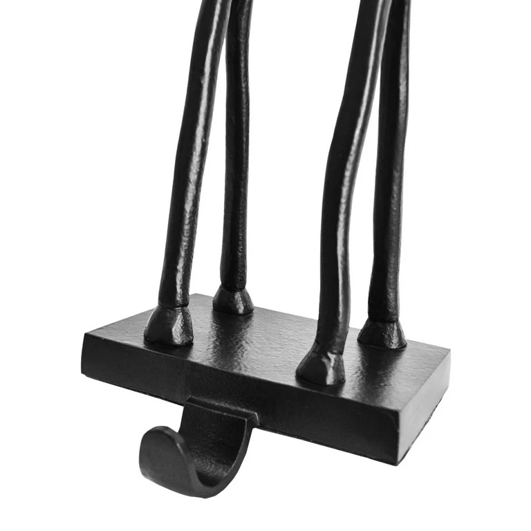 Rustic Deer Christmas Stocking Holder, Black, 5.9", by Holiday Time | Walmart (US)