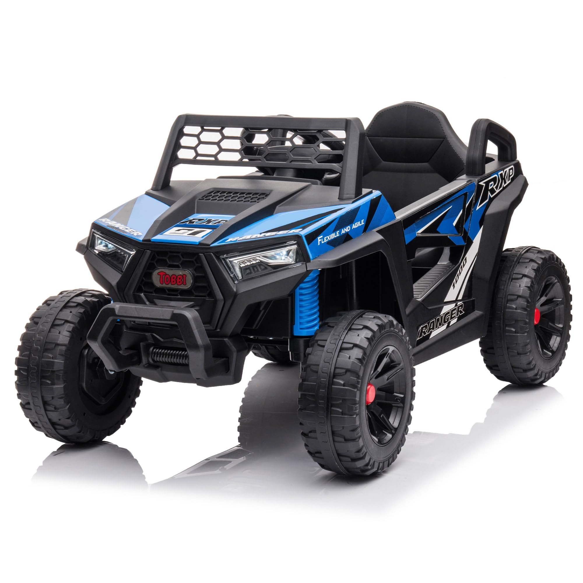 TOBBI 12V Kids Ride on Car, Electric Off-Road UTV Truck with Forward and Reverse Functions, Doubl... | Amazon (US)