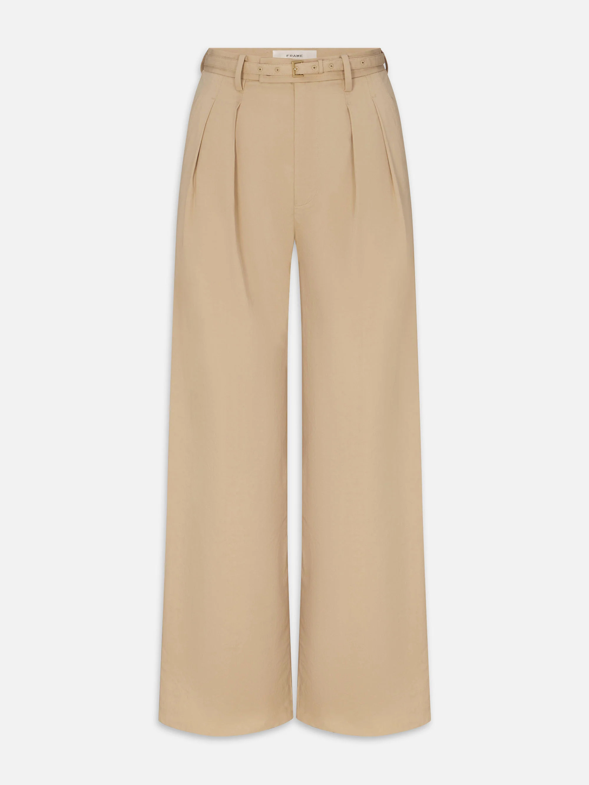 The Pleated Stilt Trouser -- Light Khaki | Frame Denim