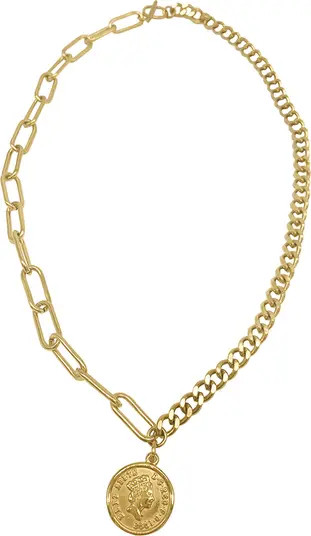 Adornia Water Resistant Mixed Chain Coin Necklace | Nordstromrack | Nordstrom Rack